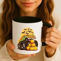 Funny Halloween Monster Truck Coffee Mug thumb 3
