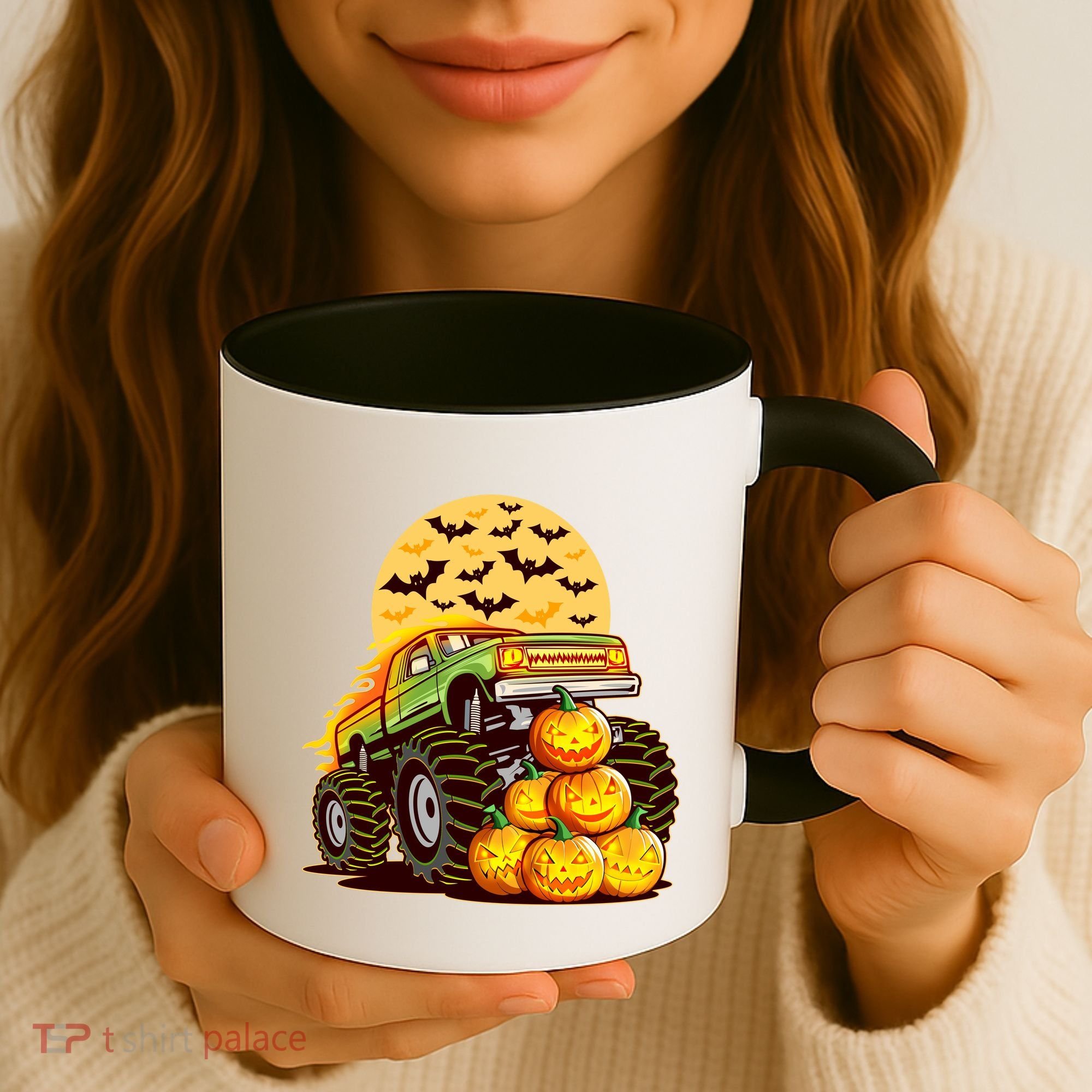 Funny Halloween Monster Truck Coffee Mug