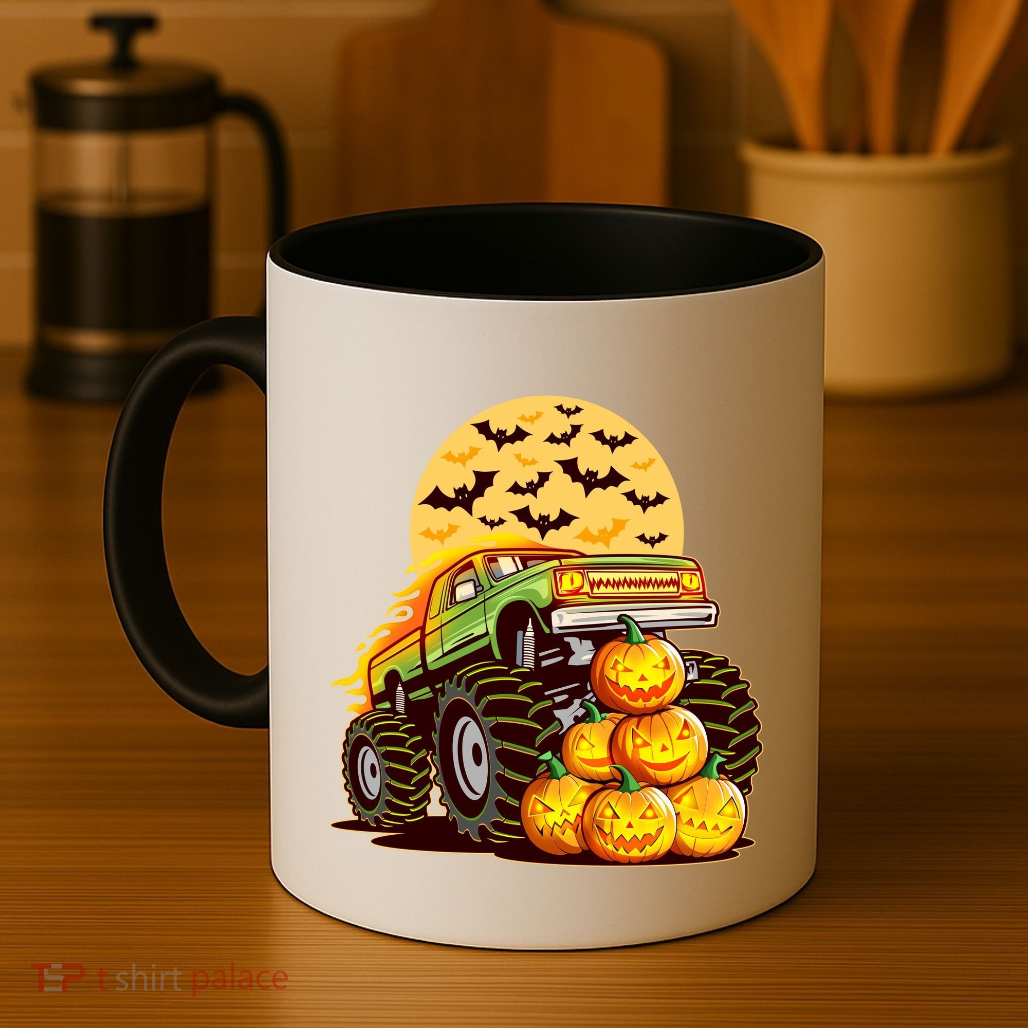 Funny Halloween Monster Truck Coffee Mug