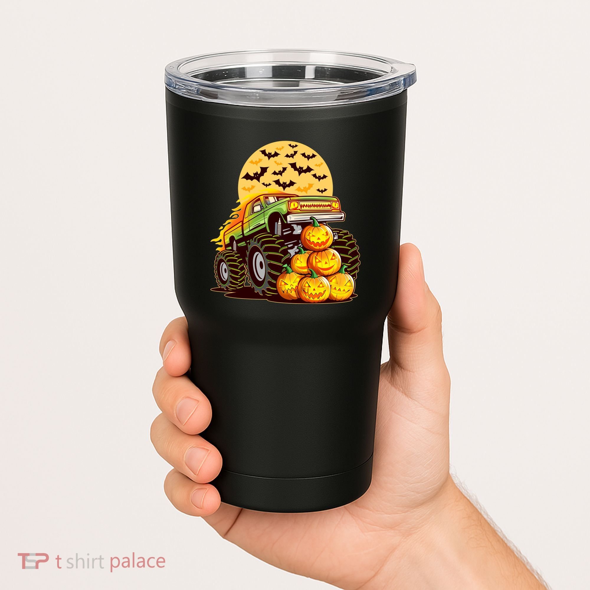 Funny Halloween Monster Truck Tumbler