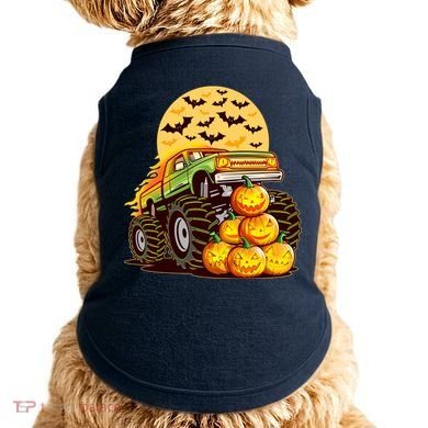 Funny Halloween Monster Truck Doggie Tank