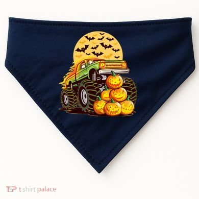 Funny Halloween Monster Truck USA-Made Doggie Bandana