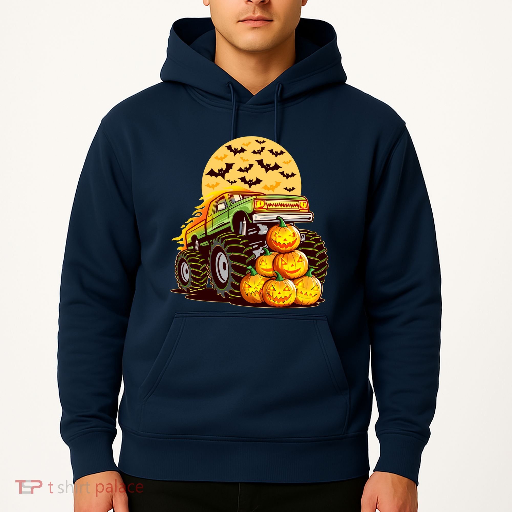Funny Halloween Monster Truck Hoodie