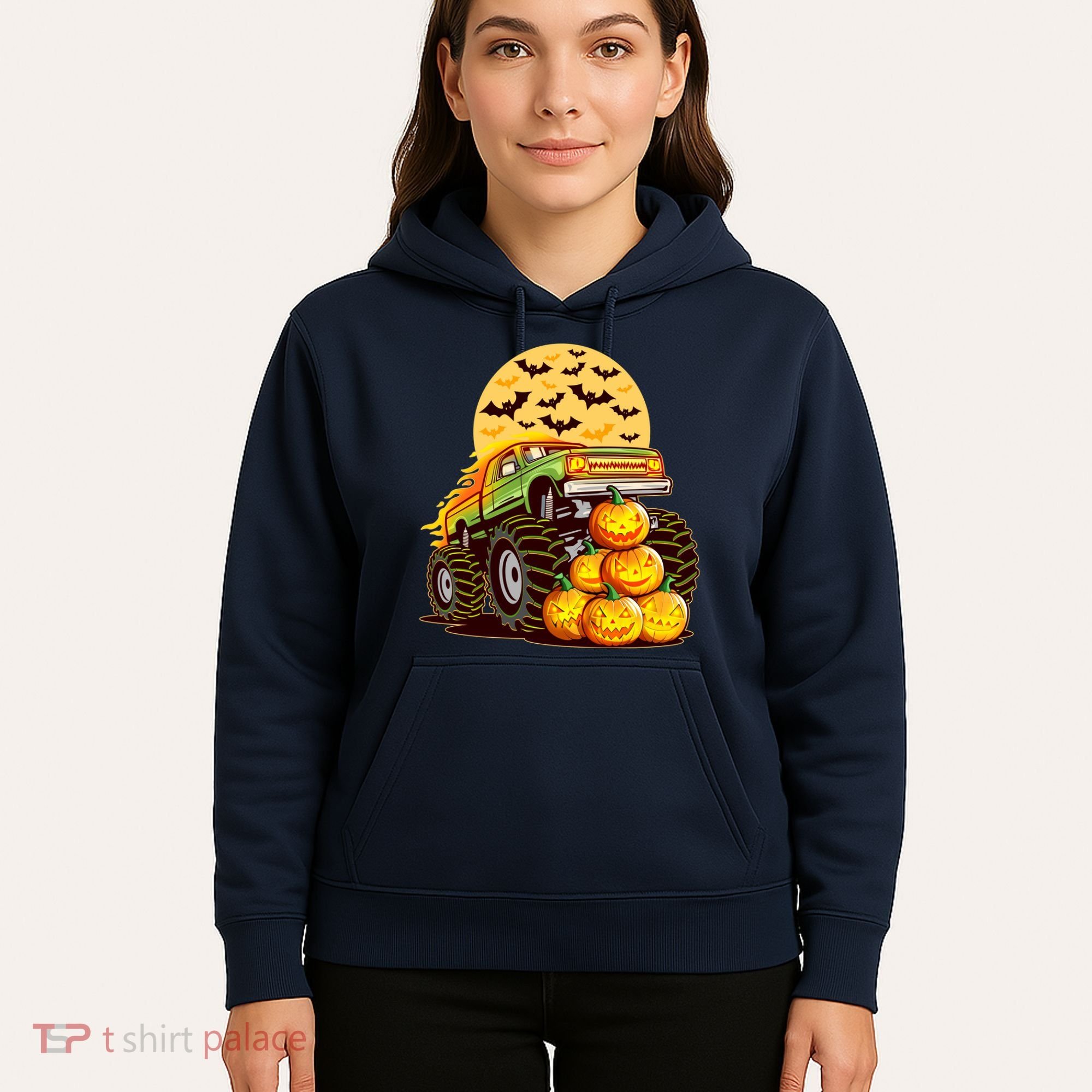 Funny Halloween Monster Truck Hoodie