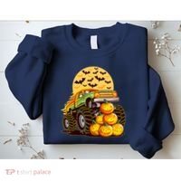 Funny Halloween Monster Truck Sweatshirt thumb 2