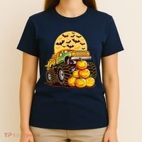 Funny Halloween Monster Truck T-Shirt thumb 4