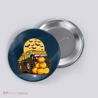 Funny Halloween Monster Truck Button thumb 0