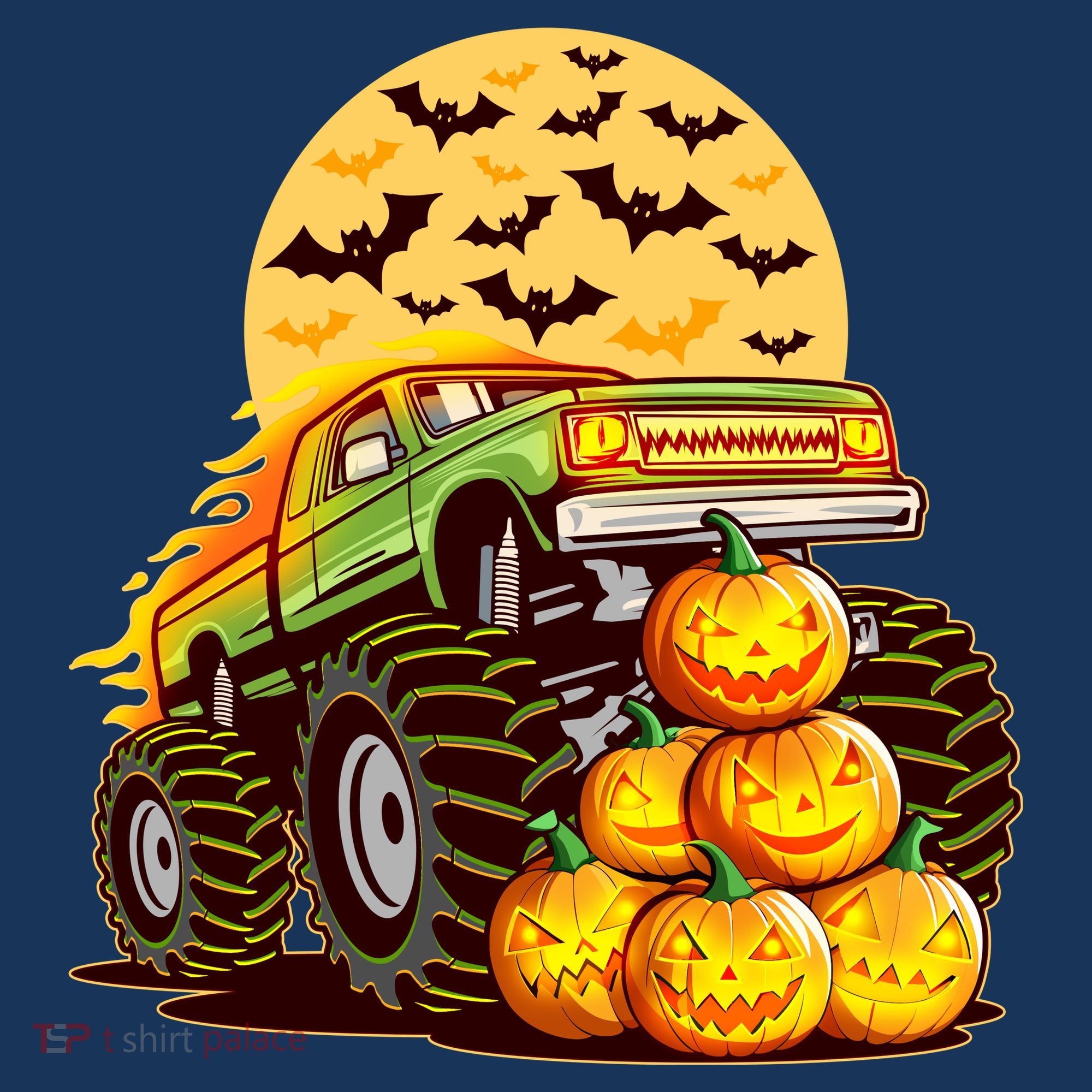 Funny Halloween Monster Truck Women's Tank Top