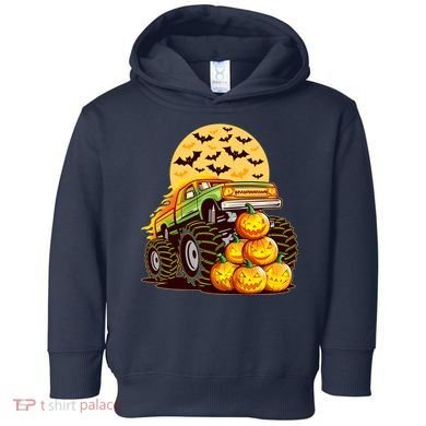 Funny Halloween Monster Truck Toddler Hoodie