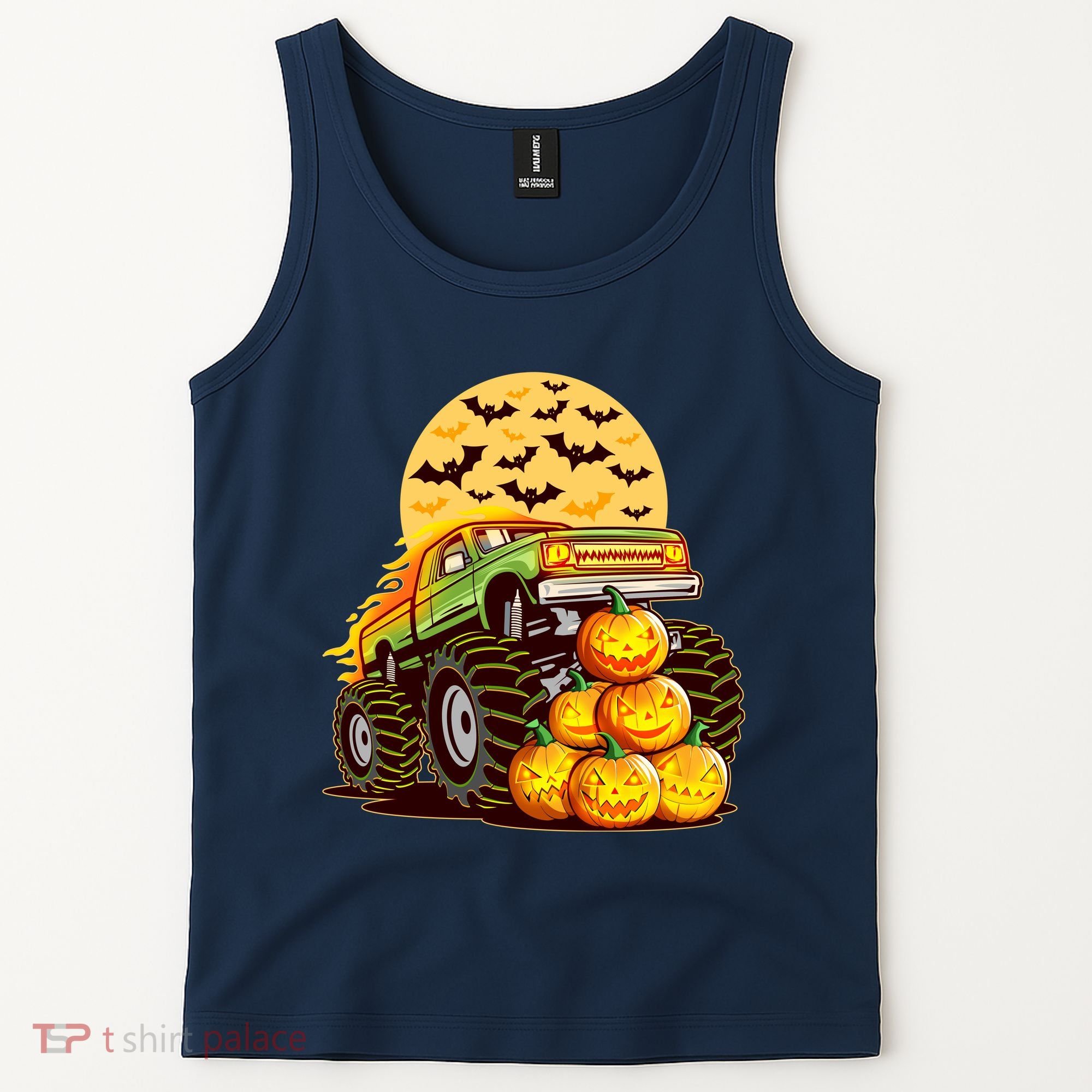 Funny Halloween Monster Truck Tank Top