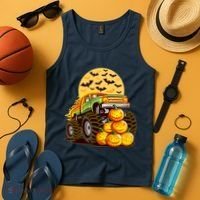 Funny Halloween Monster Truck Tank Top thumb 4