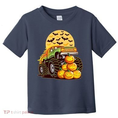 Funny Halloween Monster Truck Toddler T-Shirt