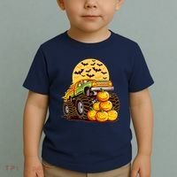 Funny Halloween Monster Truck Toddler T-Shirt thumb 2