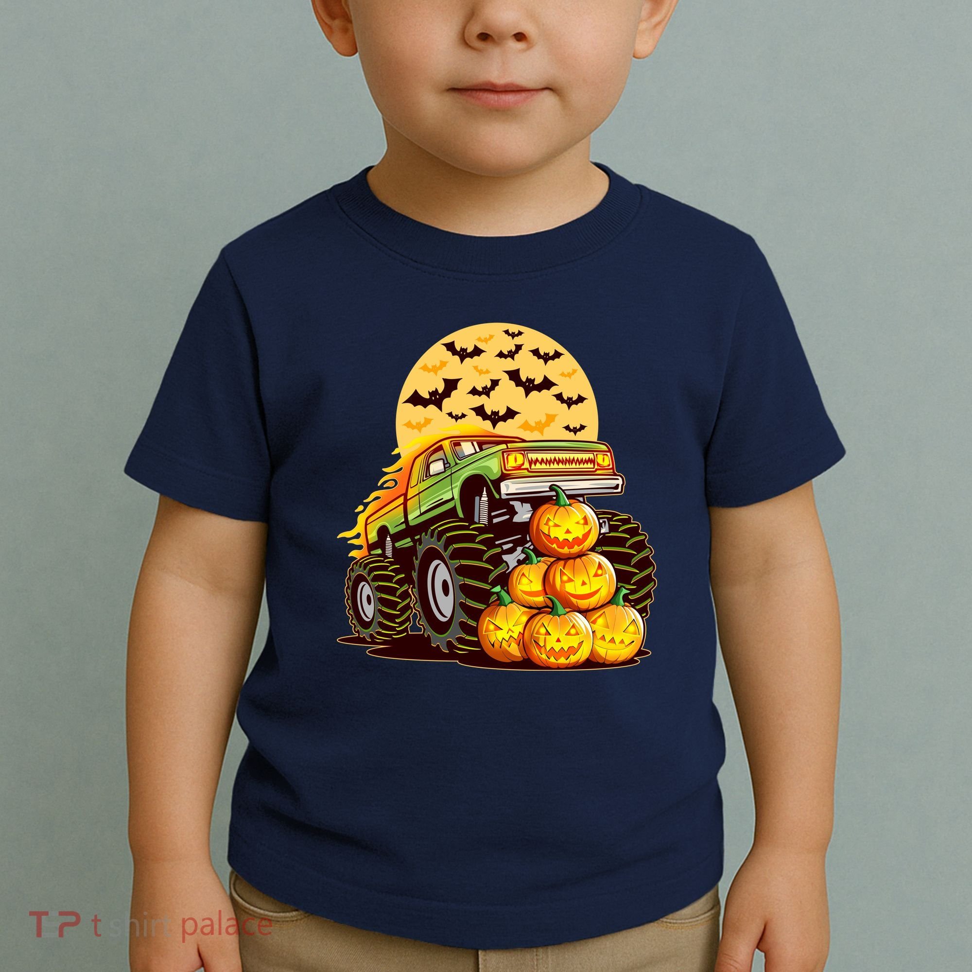 Funny Halloween Monster Truck Toddler T-Shirt