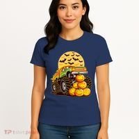Funny Halloween Monster Truck Women's T-Shirt thumb 4