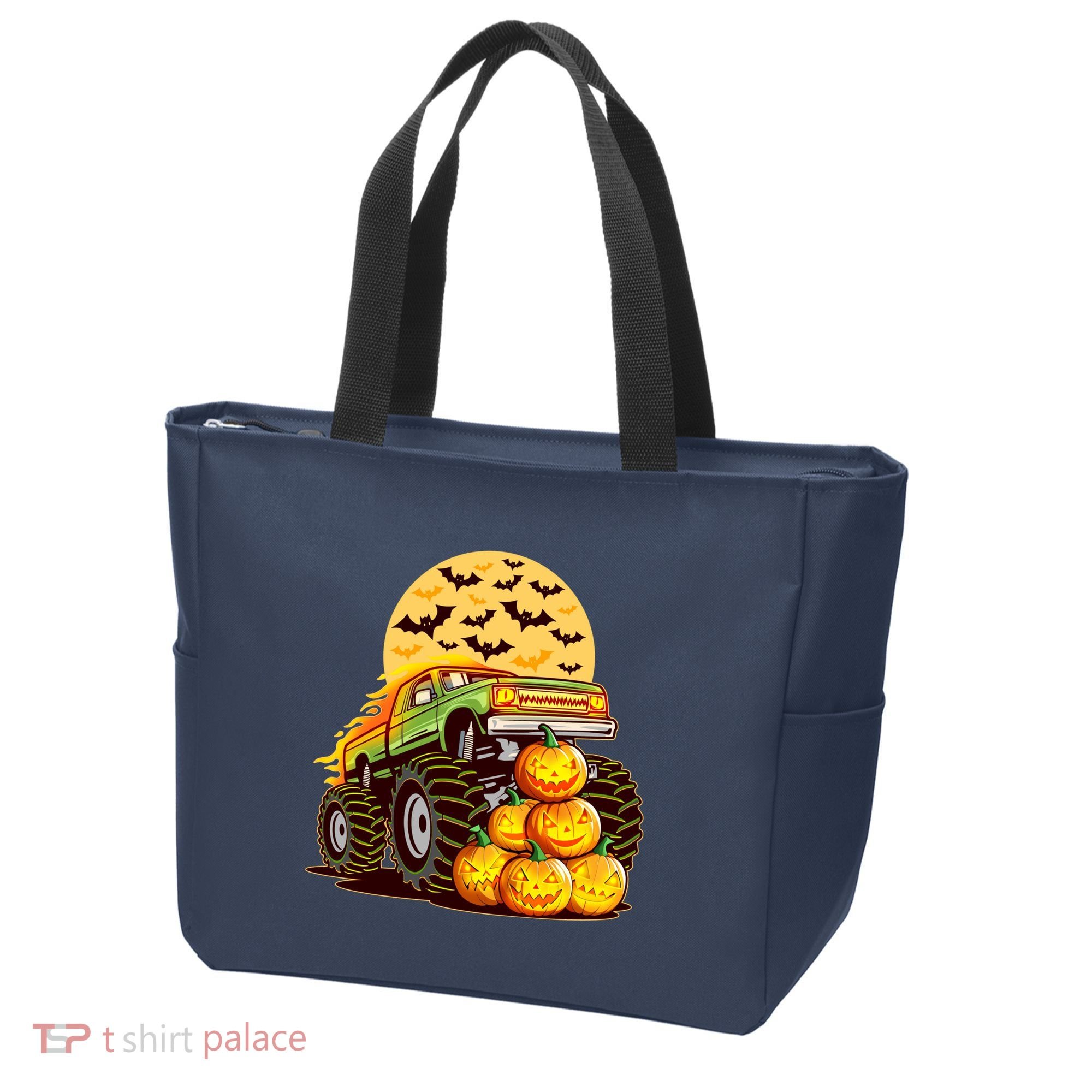 Funny Halloween Monster Truck Tote Bag