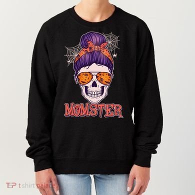 Funny Halloween Momster Monster Skull Women's Sweatshirt