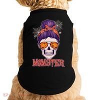 Funny Halloween Momster Monster Skull Doggie Tank thumb 0