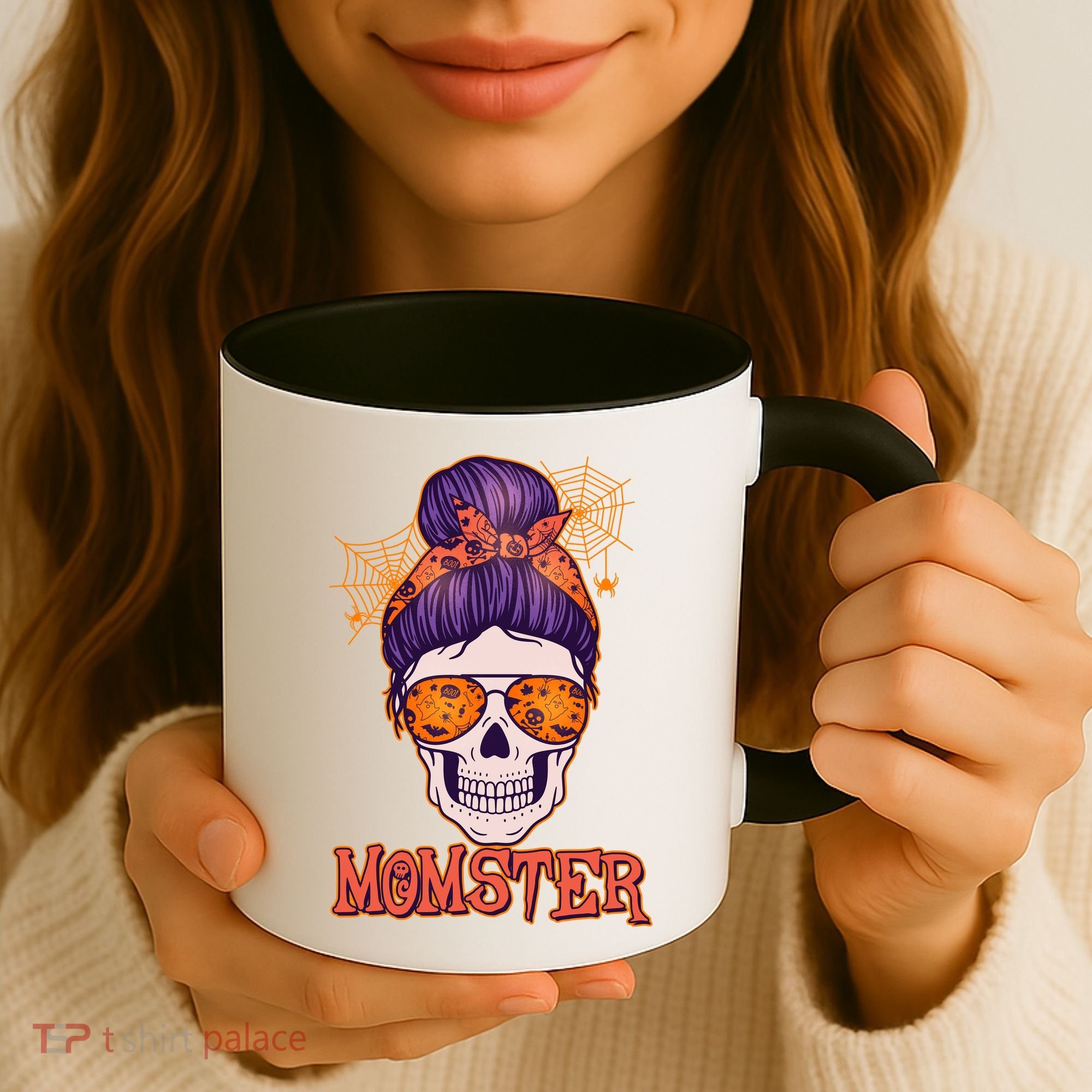 Funny Halloween Momster Monster Skull Coffee Mug