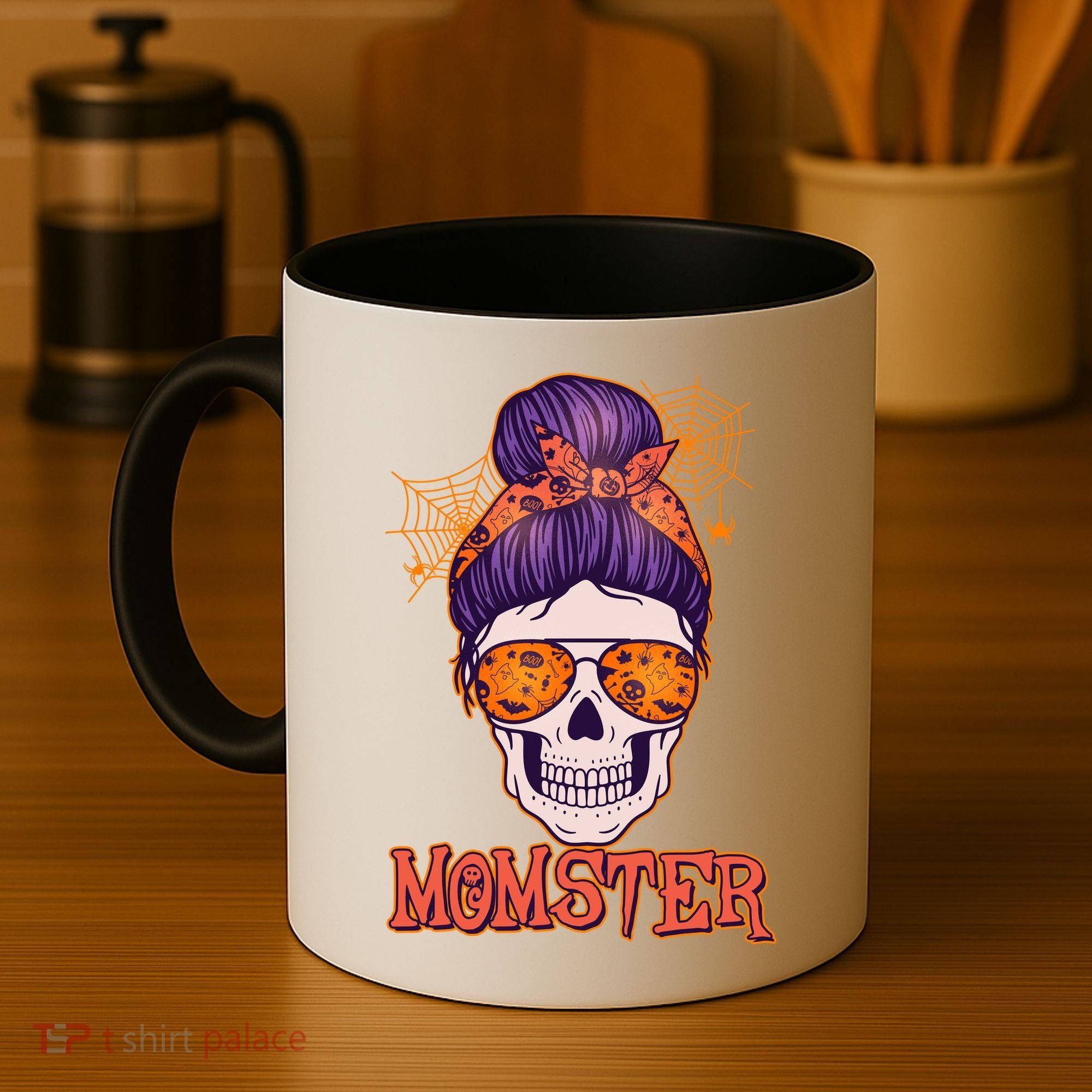 Funny Halloween Momster Monster Skull Coffee Mug