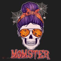 Funny Halloween Momster Monster Skull Beanie thumb 2