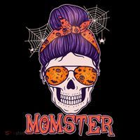 Funny Halloween Momster Monster Skull Tank Top thumb 6