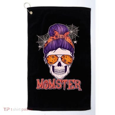 Funny Halloween Momster Monster Skull Golf Towel