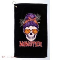 Funny Halloween Momster Monster Skull Golf Towel thumb 0
