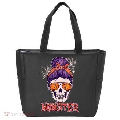 Funny Halloween Momster Monster Skull Tote Bag