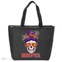 Funny Halloween Momster Monster Skull Tote Bag thumb 0