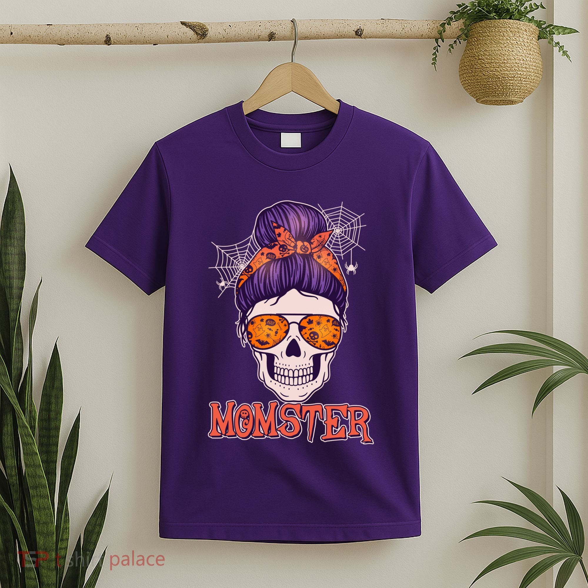 Funny Halloween Momster Monster Skull T-Shirt
