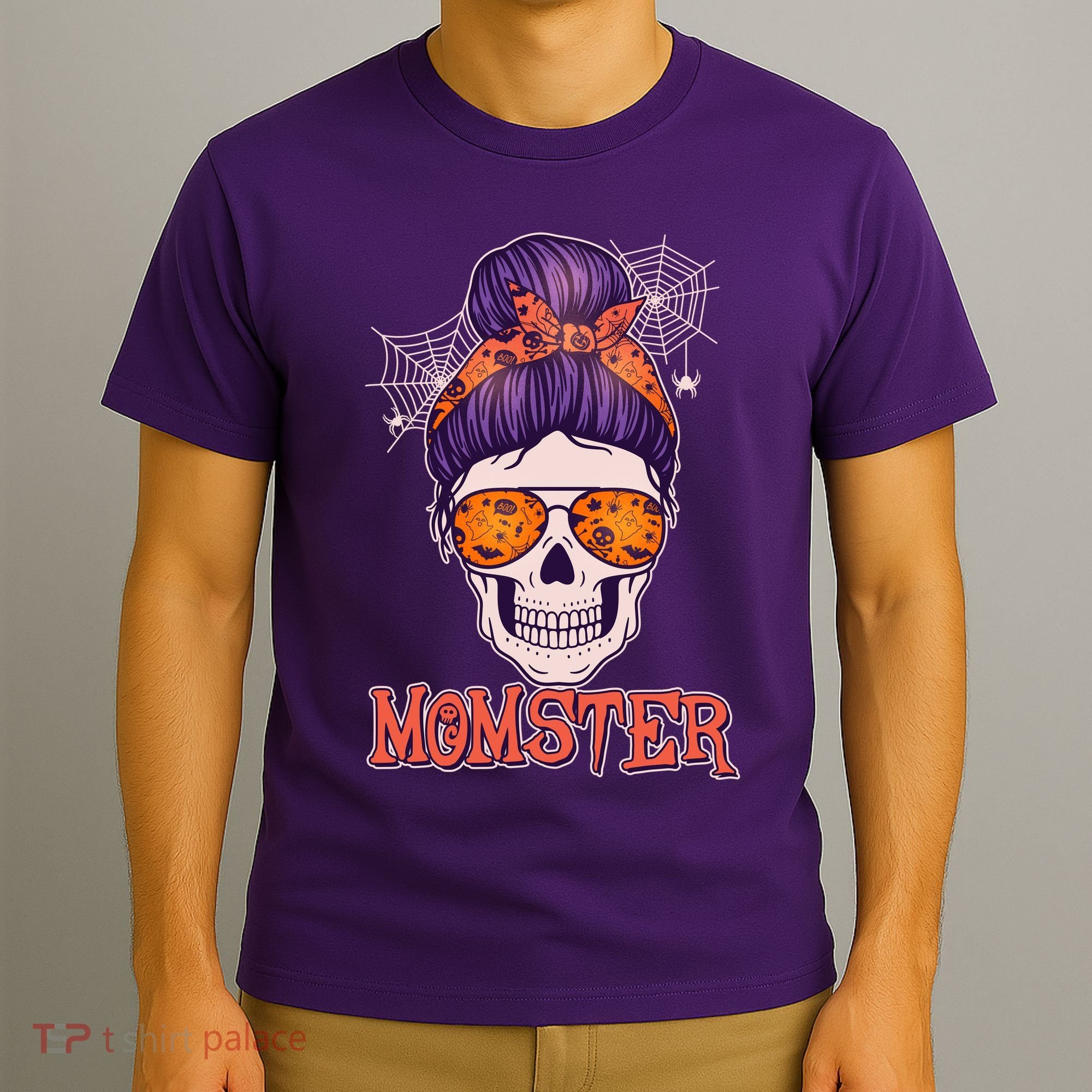 Funny Halloween Momster Monster Skull T-Shirt