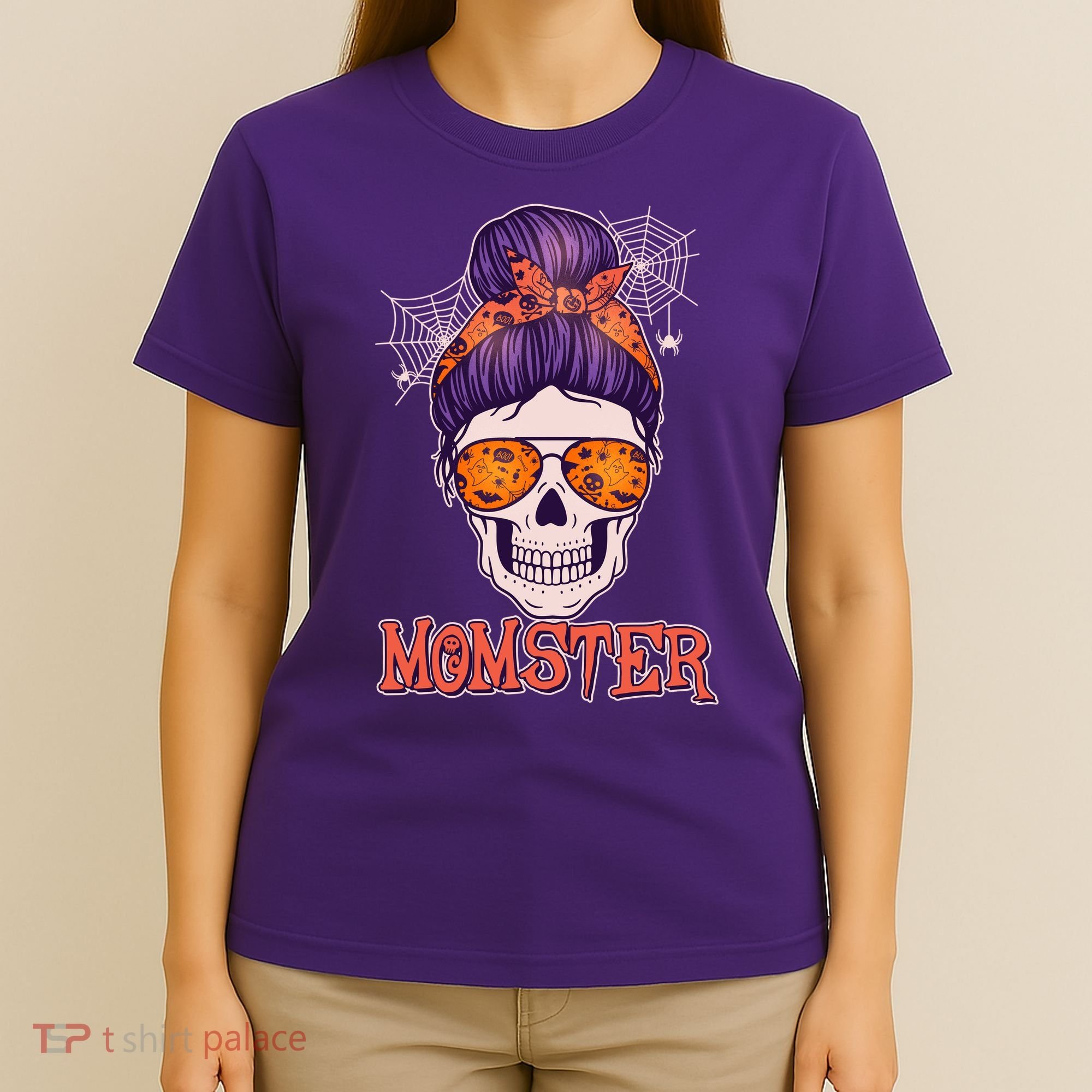 Funny Halloween Momster Monster Skull T-Shirt