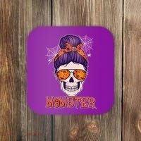 Funny Halloween Momster Monster Skull Coaster thumb 0