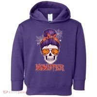 Funny Halloween Momster Monster Skull Toddler Hoodie thumb 0