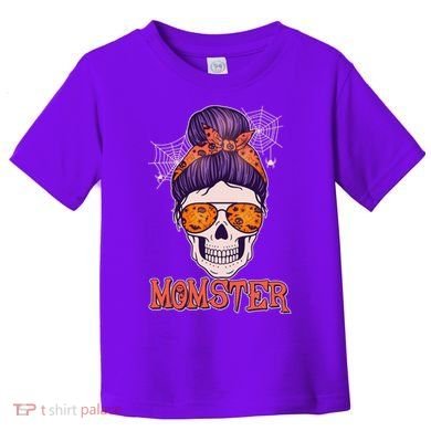 Funny Halloween Momster Monster Skull Toddler T-Shirt