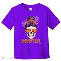 Funny Halloween Momster Monster Skull Toddler T-Shirt thumb 0