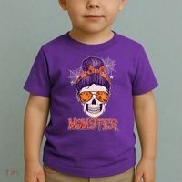 Funny Halloween Momster Monster Skull Toddler T-Shirt thumb 2