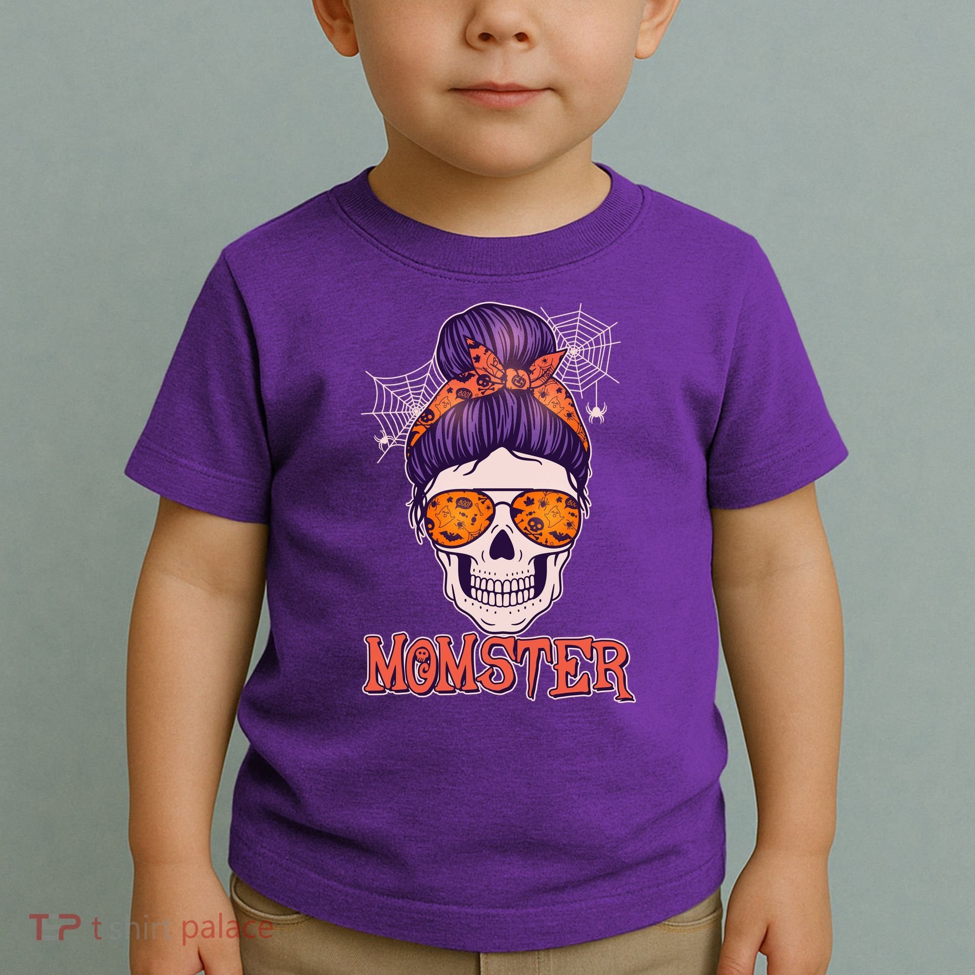 Funny Halloween Momster Monster Skull Toddler T-Shirt