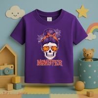Funny Halloween Momster Monster Skull Toddler T-Shirt thumb 3
