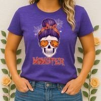 Funny Halloween Momster Monster Skull Women's T-Shirt thumb 2