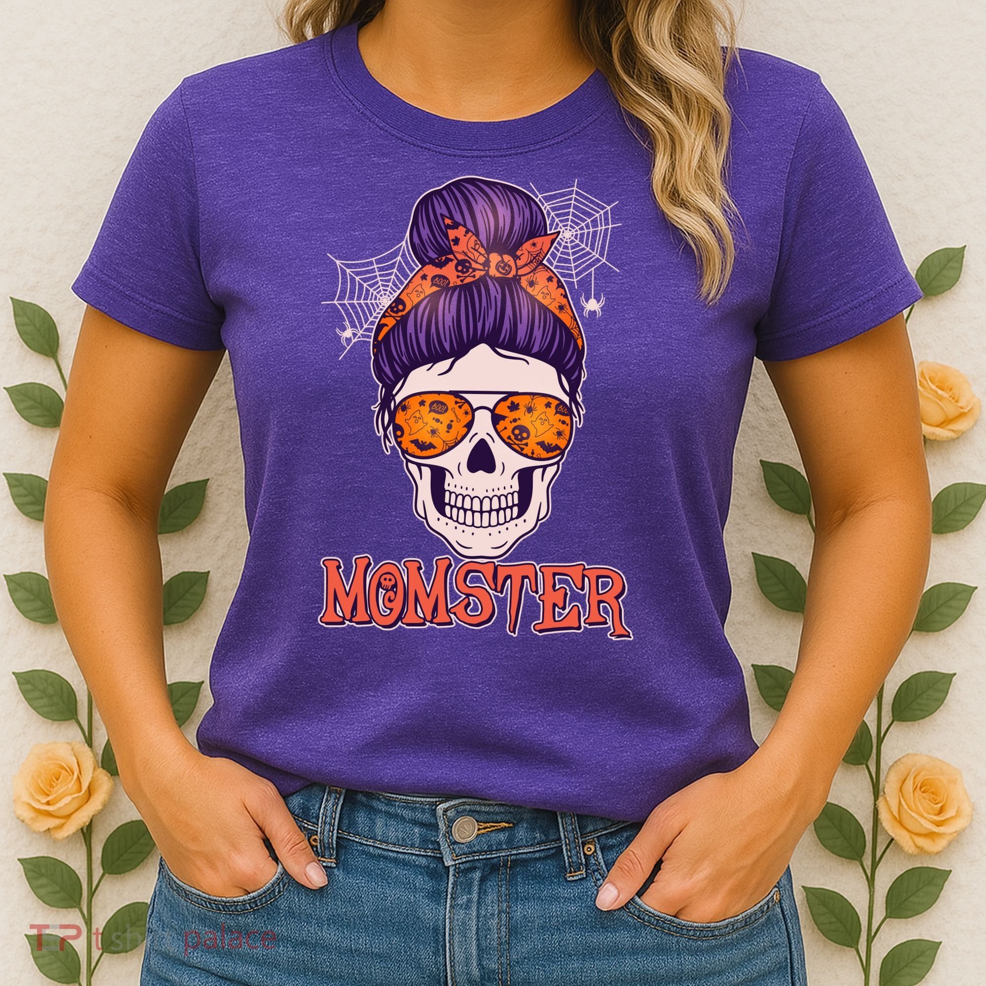 Funny Halloween Momster Monster Skull Women's T-Shirt