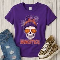 Funny Halloween Momster Monster Skull Women's T-Shirt thumb 3