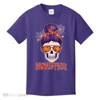 Funny Halloween Momster Monster Skull Kids T-Shirt thumb 0