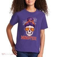 Funny Halloween Momster Monster Skull Kids T-Shirt thumb 2