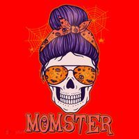 Funny Halloween Momster Monster Skull Santa Hat thumb 1