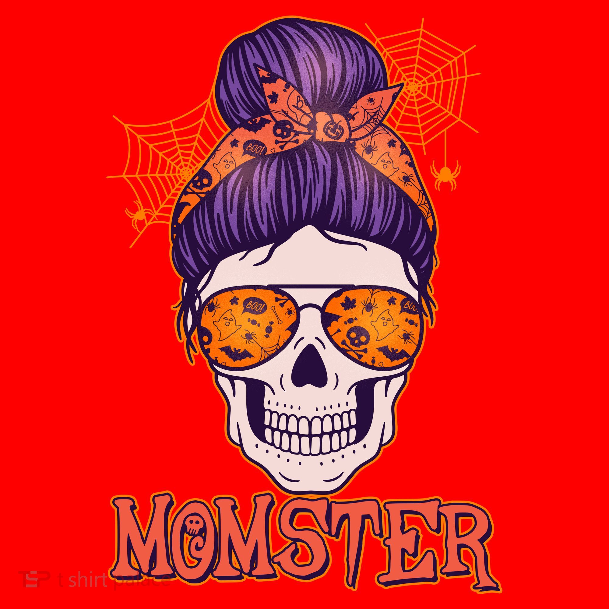 Funny Halloween Momster Monster Skull Santa Hat