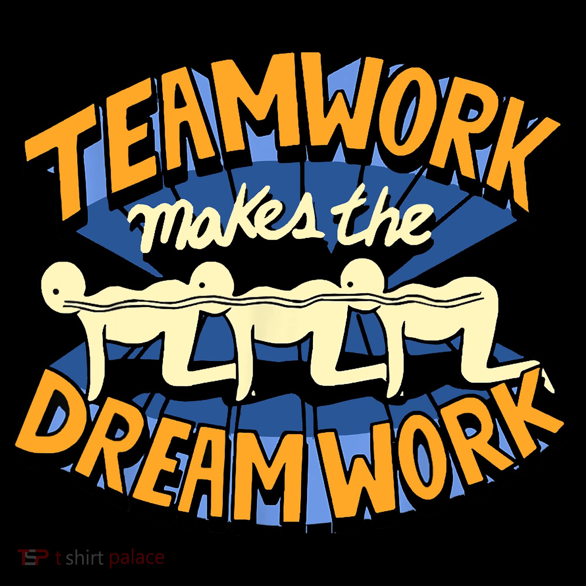 Funny Horror Movie Halloween Team Work Make Dream Centipede T-Shirt