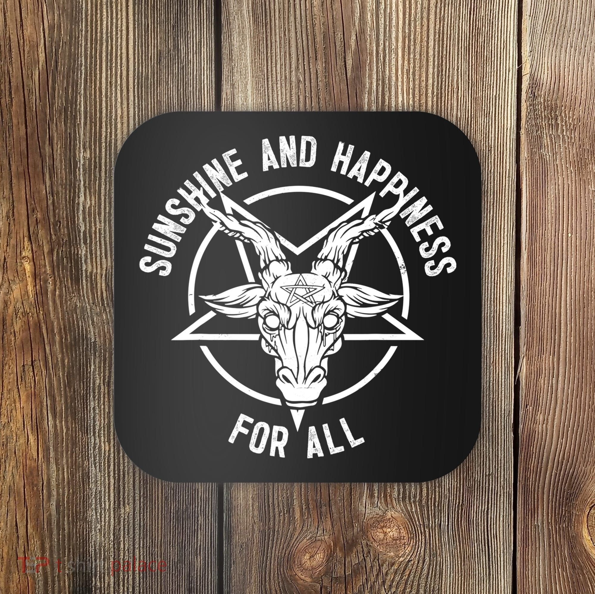 Funny Heavy Metal Band Fan Gift Metalhead Funny Black Goth Style Gift Coaster