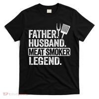 Father Husband Meat Smoker Legend Grilling Dad Meat Smoking T-Shirt thumb 0